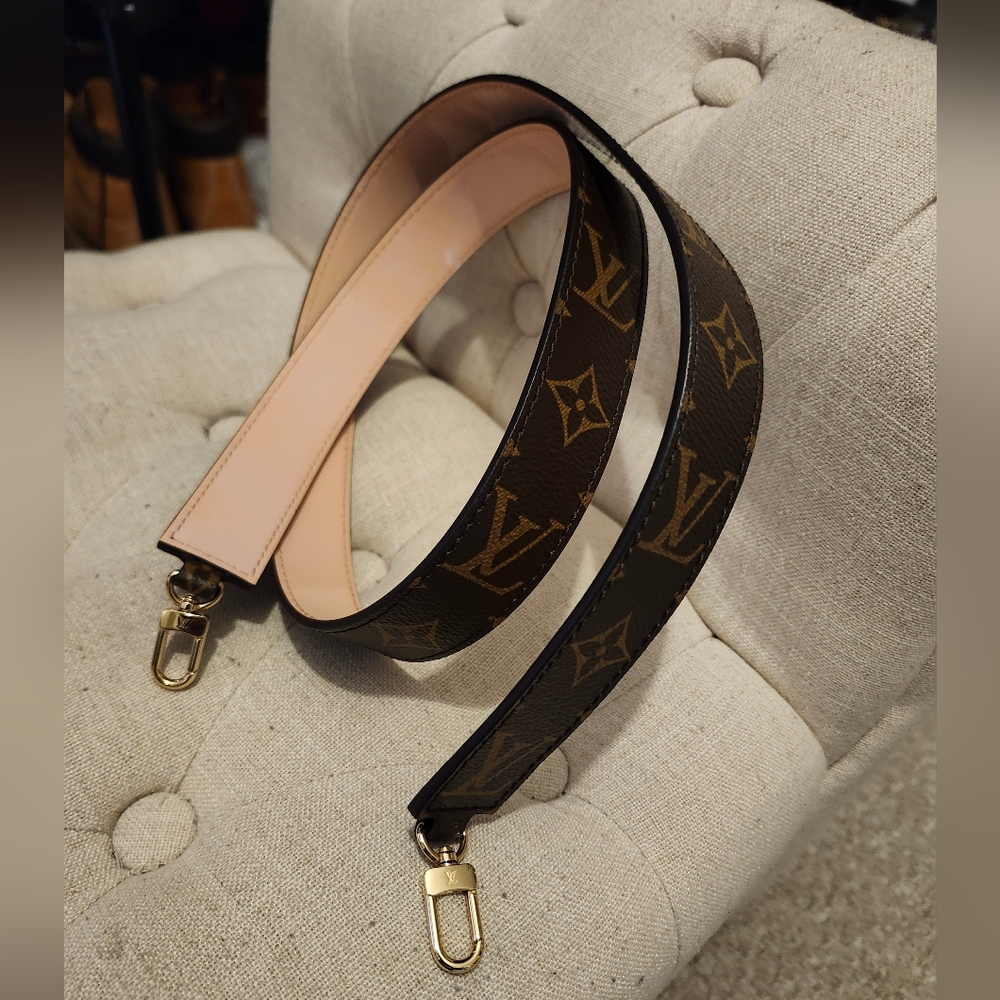 Louis Vuitton Monogram Brown and Pink Strap